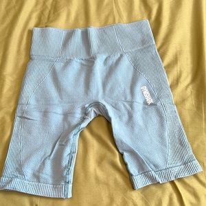 GYMSHARK blue biker shorts